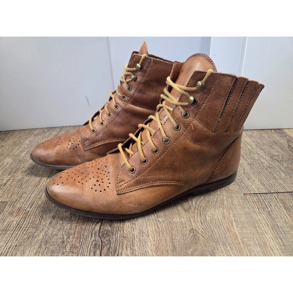 GH Bass + Co Vintage 1980s Brown Womens Tailored Xanadu Leather Boots 8.5M Shoes